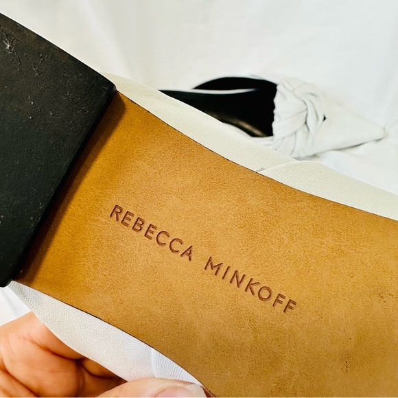 Rebecca Minkoff Coretta White Leather Mules - Picture 16 of 17